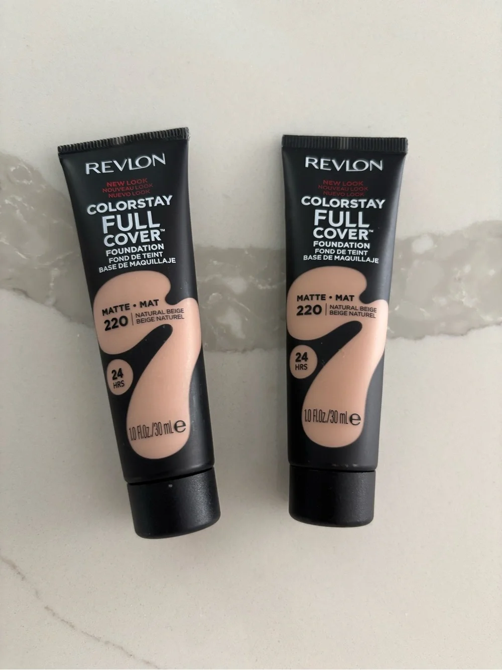 BUNDLE OF TWO: NWOT Revlon ColorStay Full Cover Foundation - Natural Beige 220